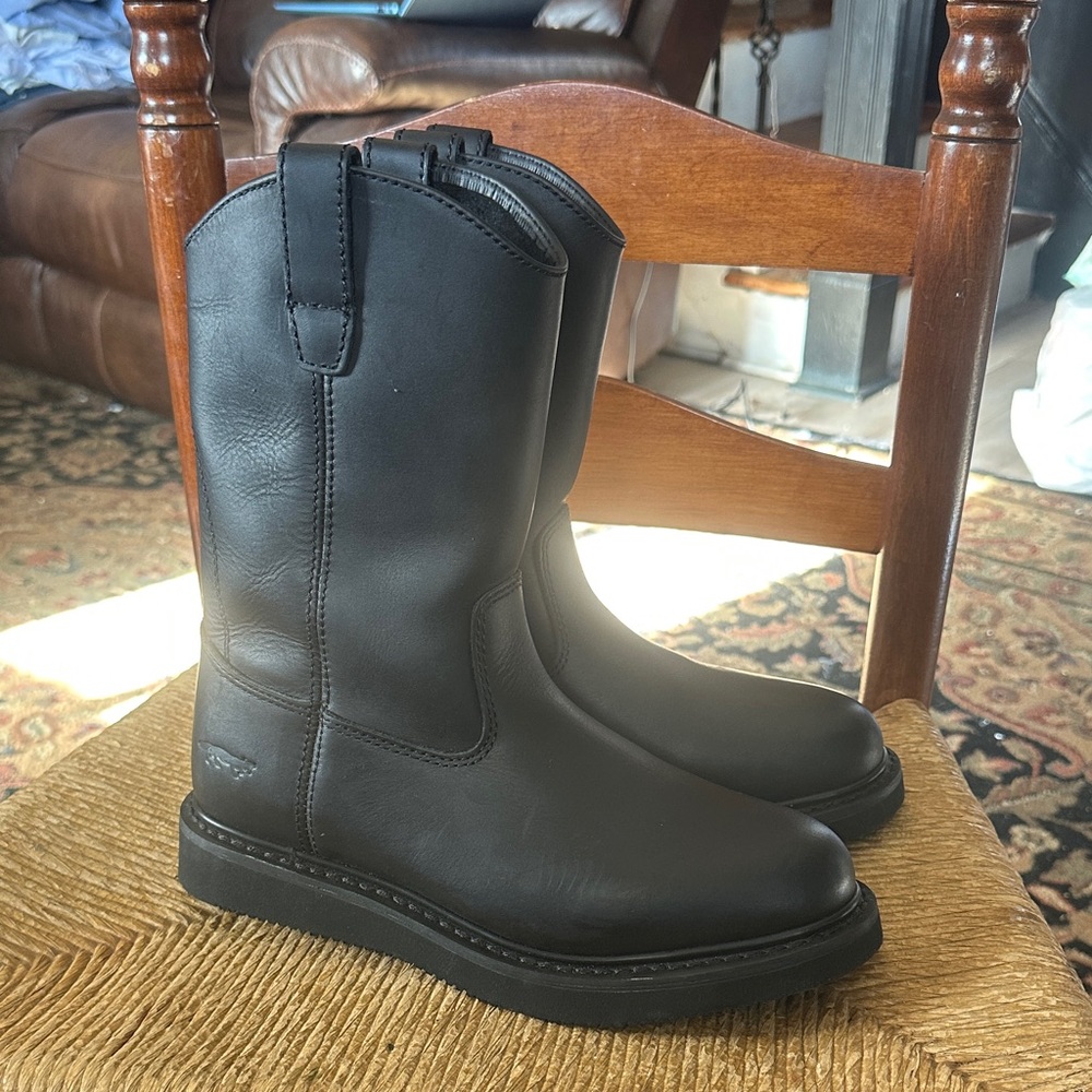 Golden fox Wellington Black Leather Men's work Boots